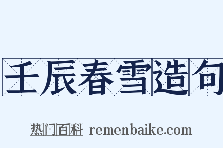 壬辰春雪造句是什么意思的图片